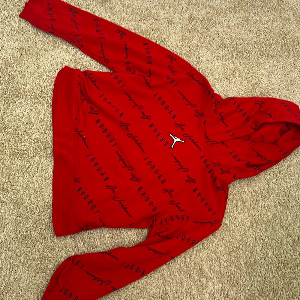 A selling red fair condition Jordan boys hoodie